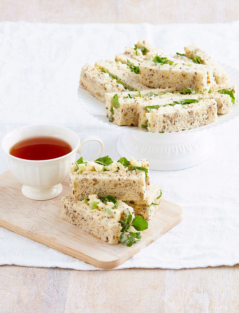 Egg and Cress Finger Sandwiches