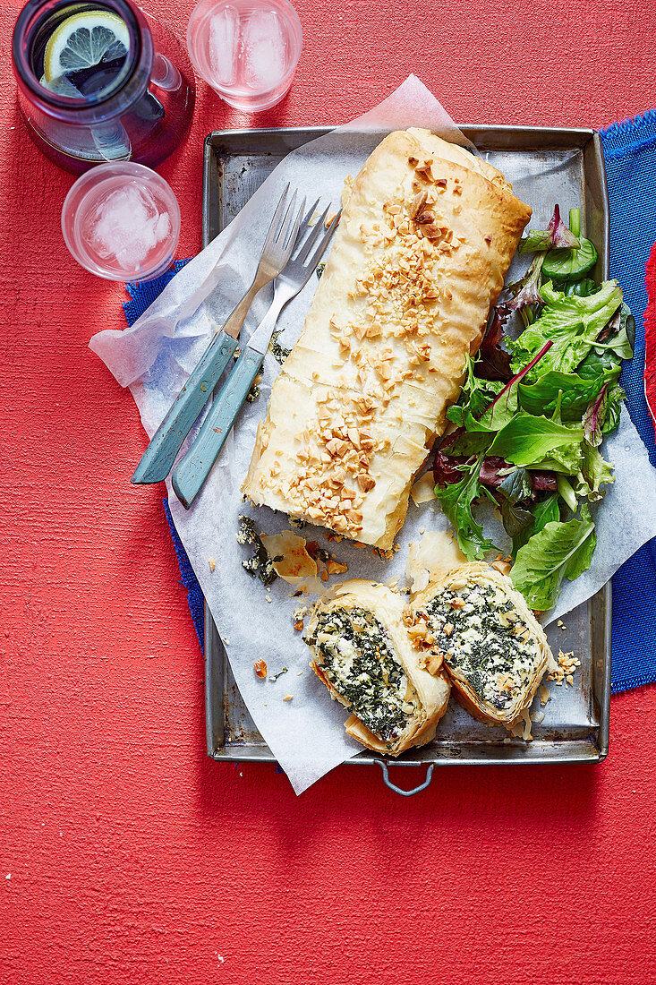 Kale and Ricotta Strudel