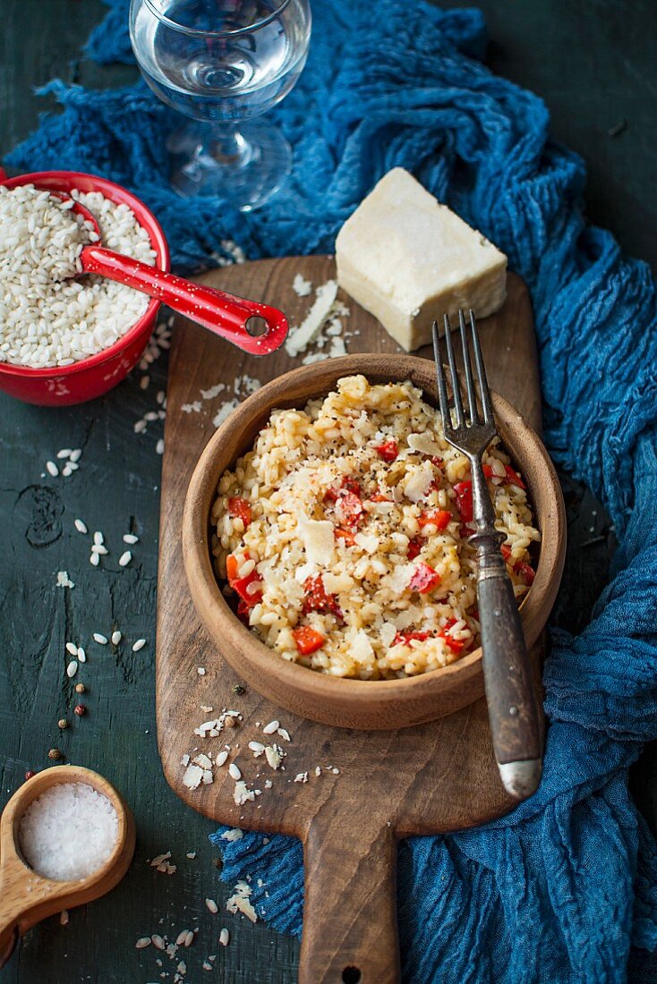 Risotto mit Paprika und Parmesan