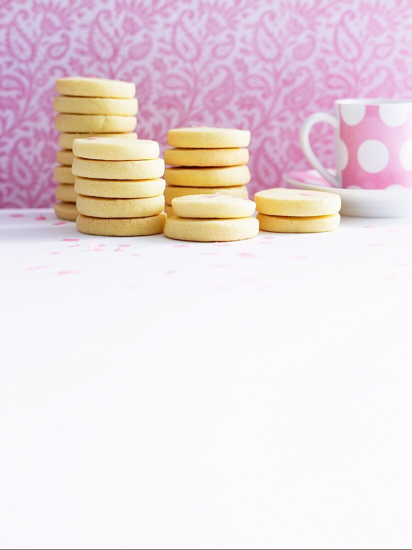 Butter biscuits, stacked