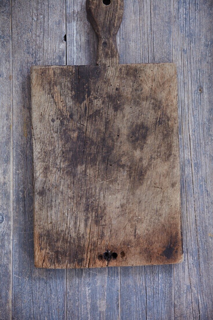 And old wooden chopping board