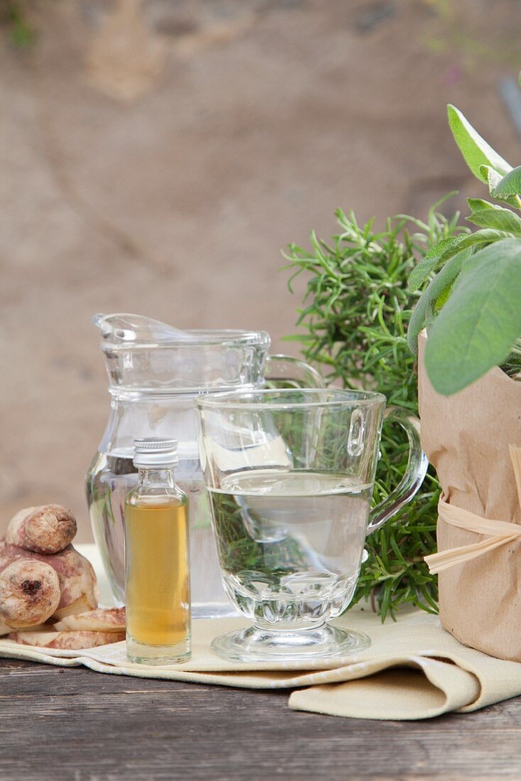 A homemade mustard infusion for exhaustion