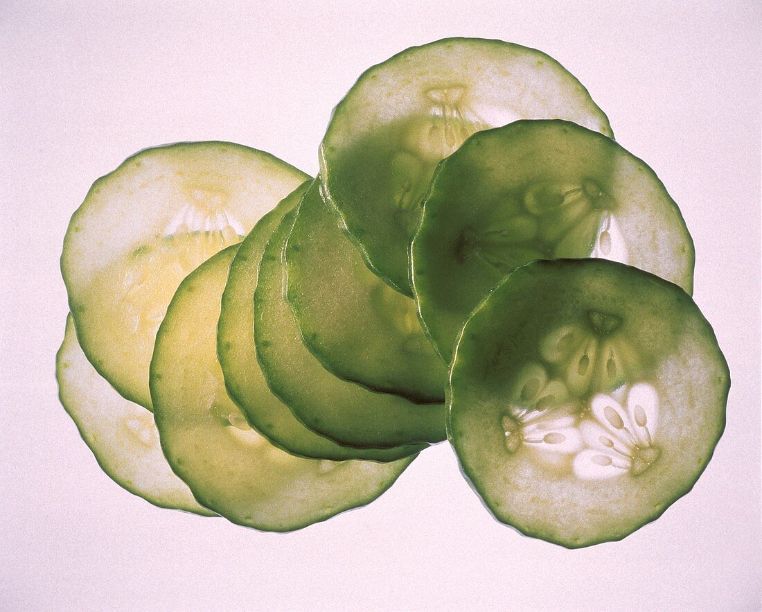 Several Cucumber Slices
