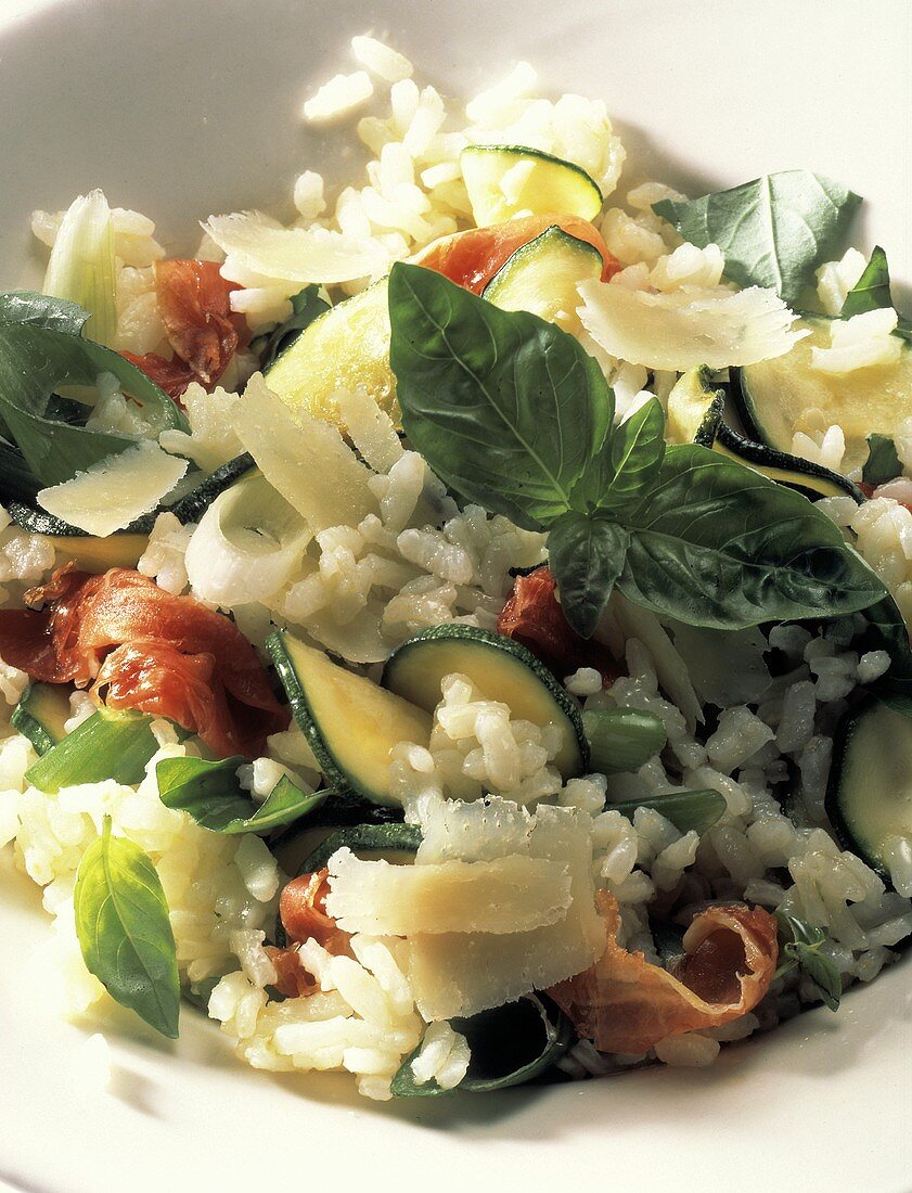 Rice Dish with Ham and Assorted Vegetables