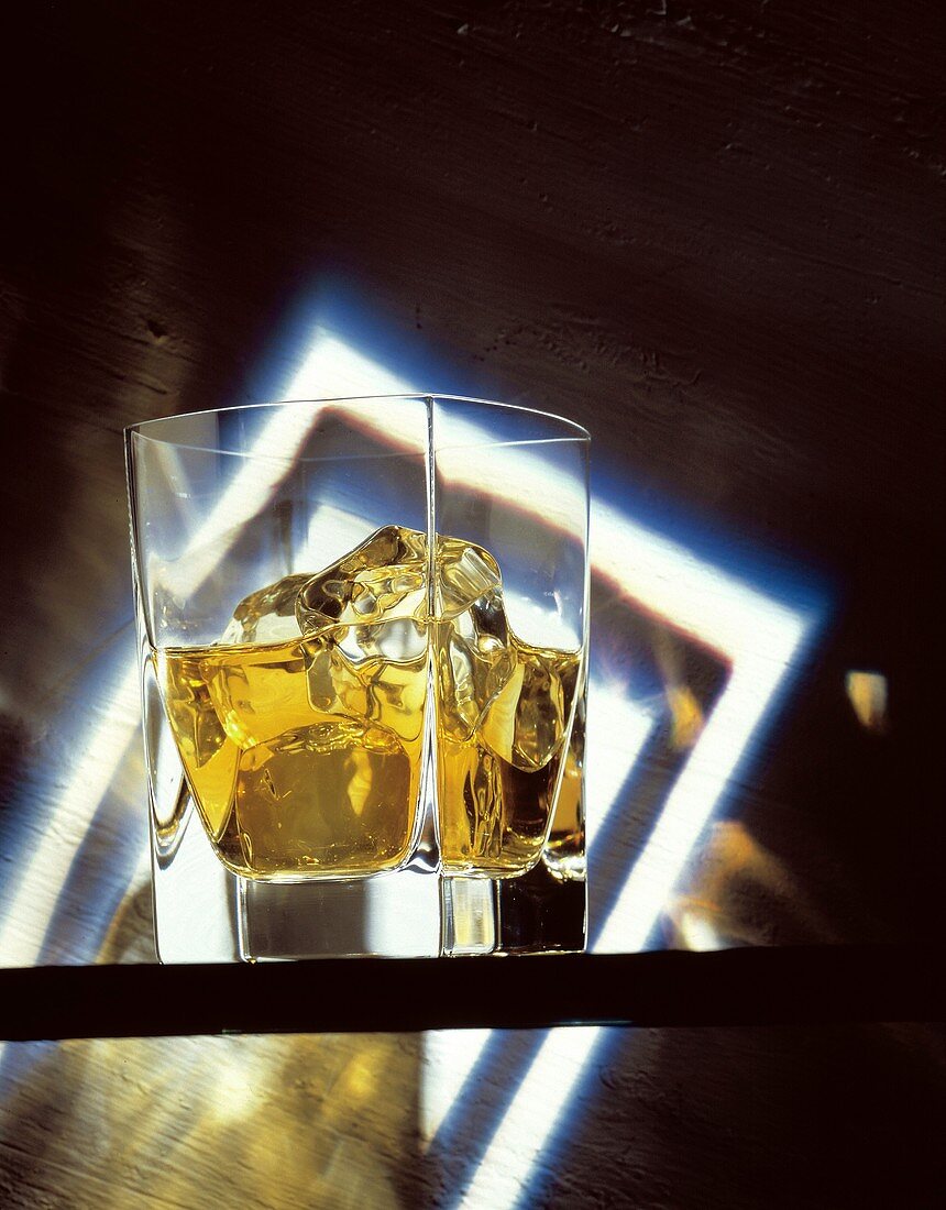 Glass of Whisky on the Rocks