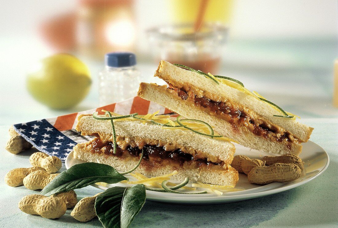 Peanut Butter and Jelly Sandwich; Citrus Rinds