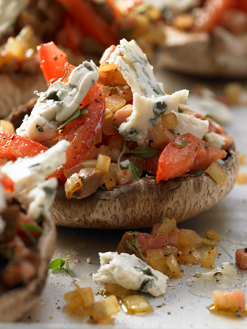 Stuffed portobello mushrooms