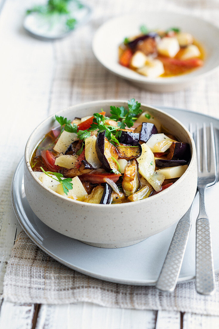 Provola e melanzane a scapece (Käse und Auberginen in Essigmarinade, Italien)