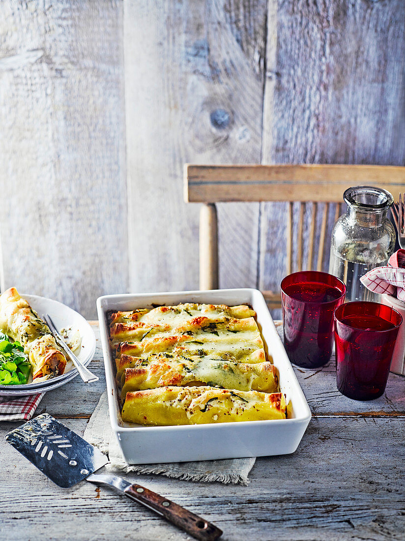 Creamy sausage cannelloni