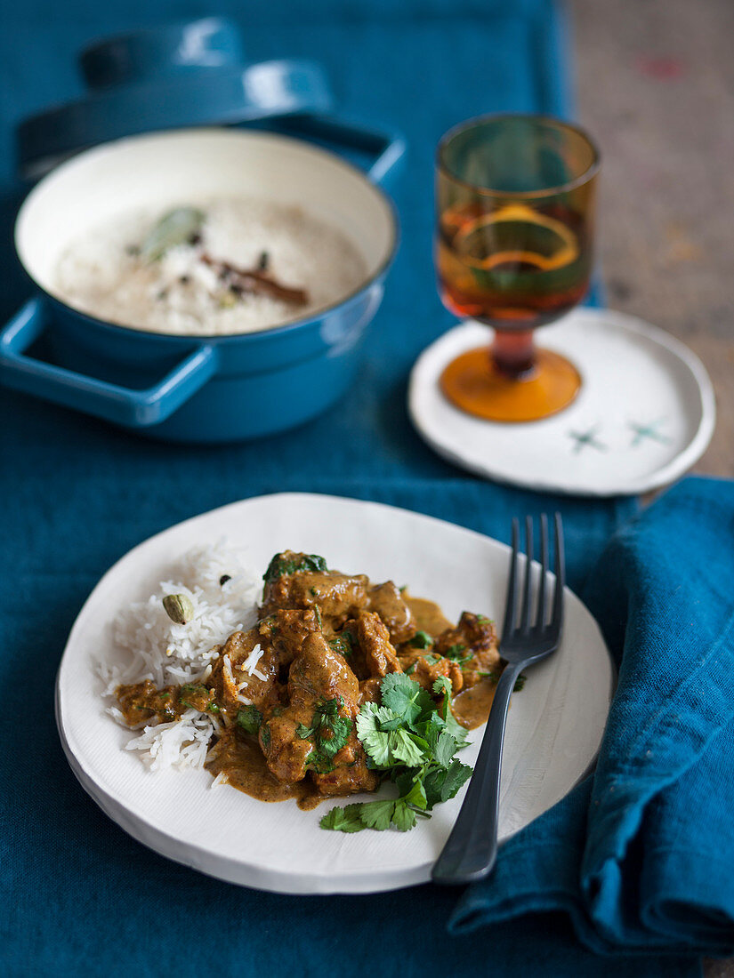 Rindfleischcurry mit Koriandergrün