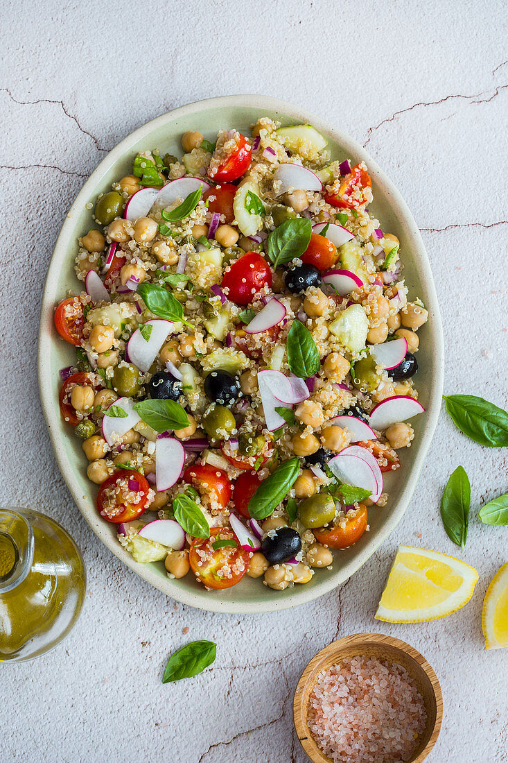 Mediterranean quinoa salad
