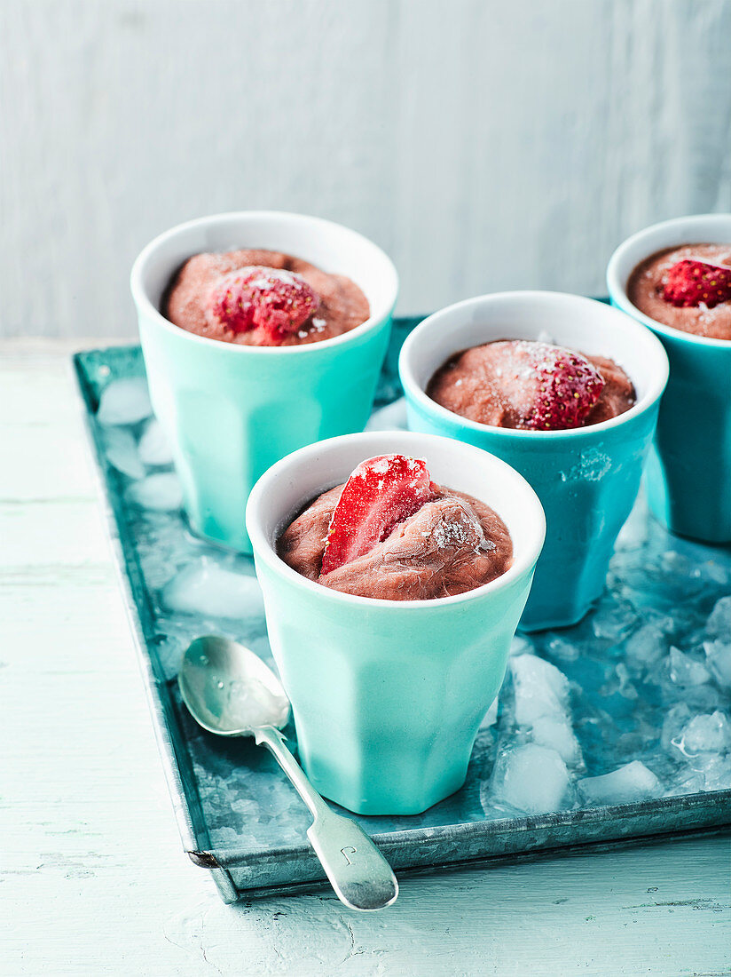 Strawberry and Balsamic Ices