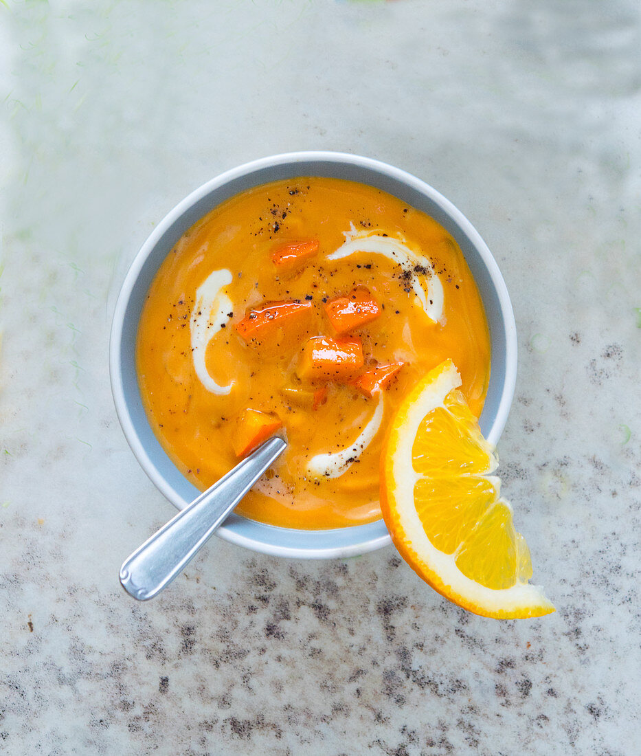 Pumpkin and orange soup