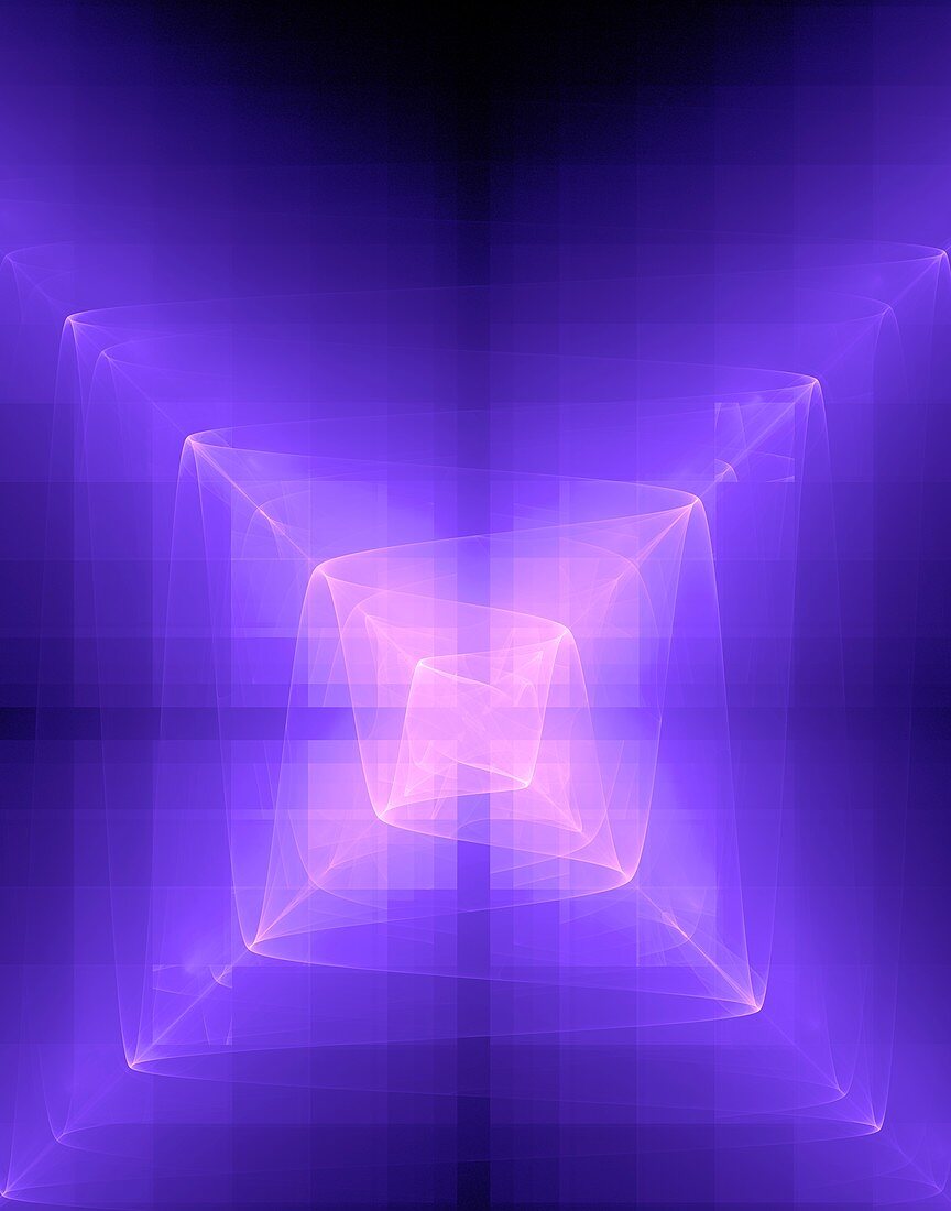 Folded waves fractal illustration.