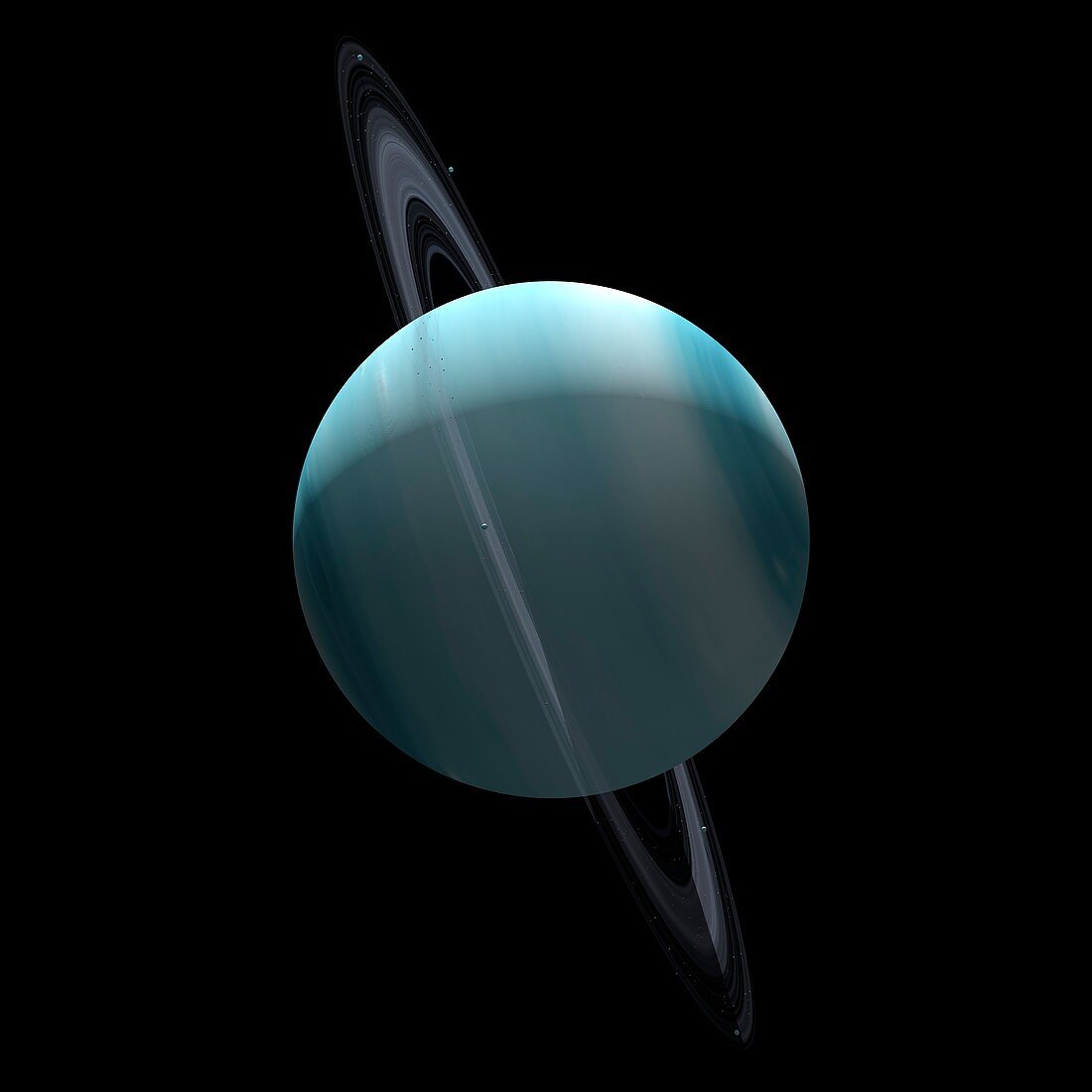 Uranus and its rings,illustration