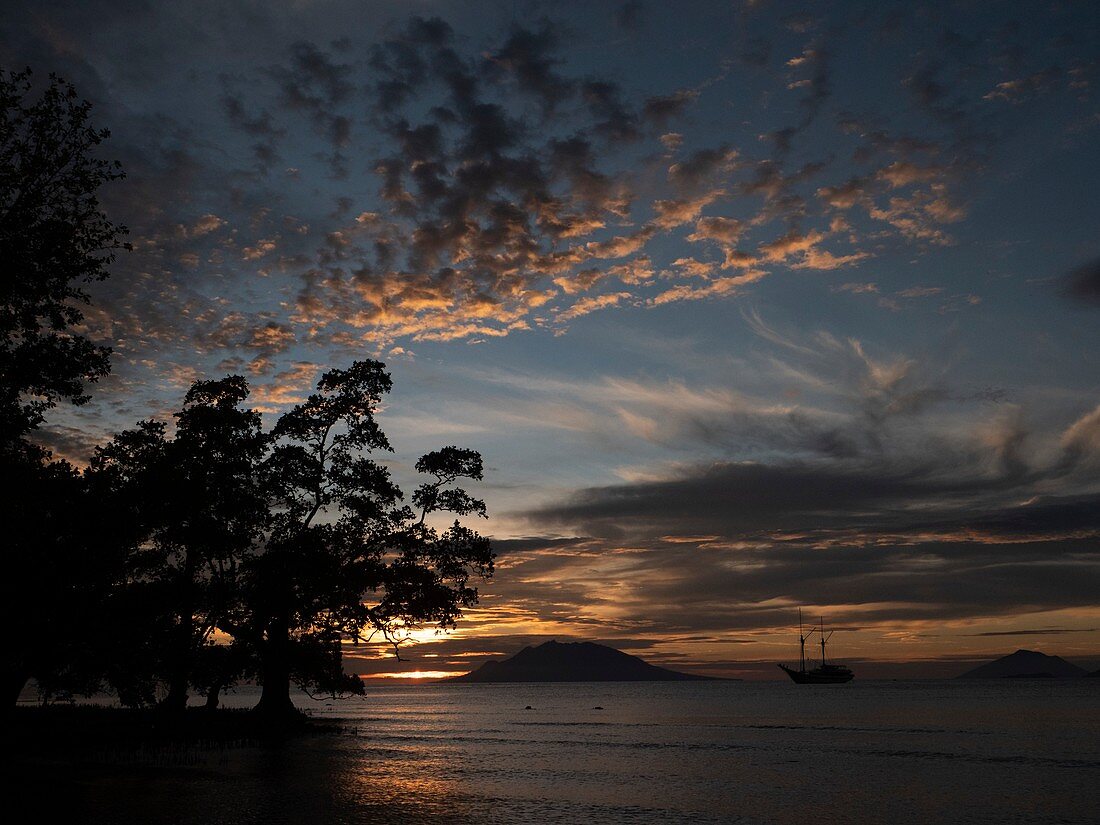 Sunset on the Ceram Sea,Indonesia