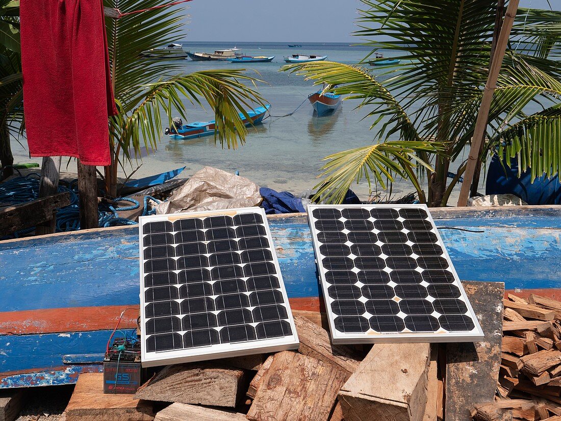 Solar panels,Banda Islands,Indonesia