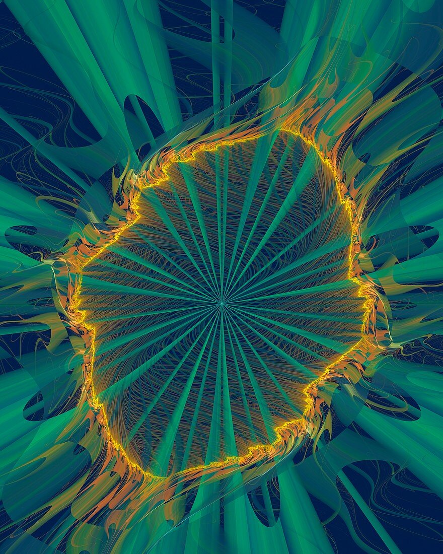 Radial fractal abstract.