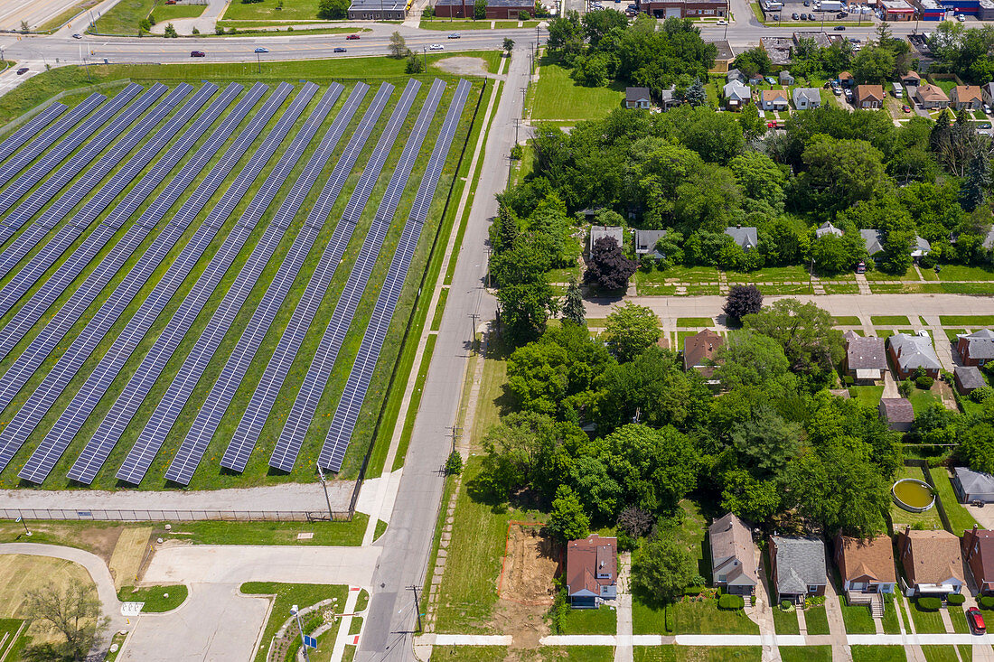 Urban solar farm,Detroit,USA