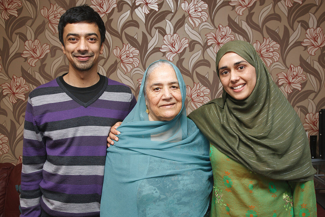 South Asian family portrait