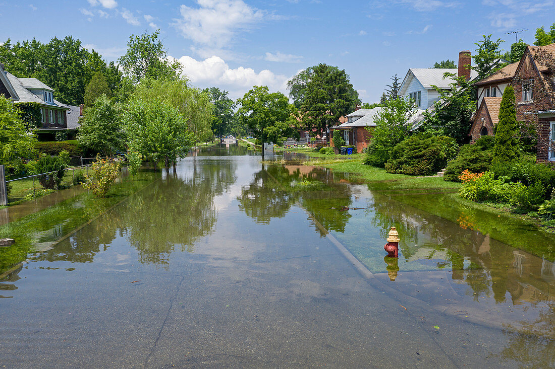 Flooding,Detroit,USA