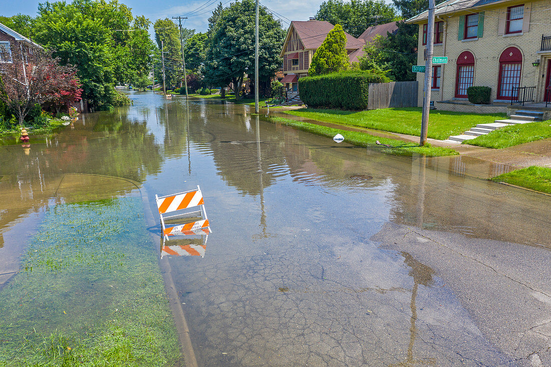 Flooding,Detroit,USA