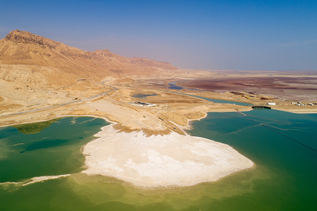 Dead Sea canal,aerial photograph