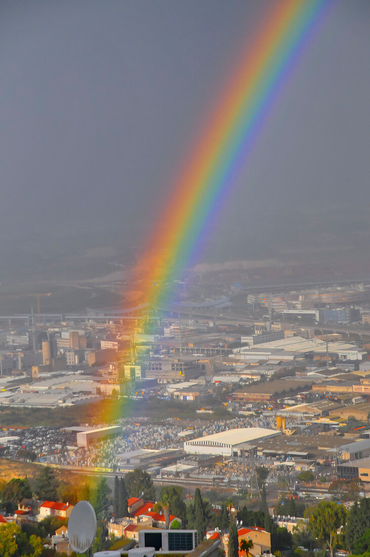 Rainbow over Haifa,Israel