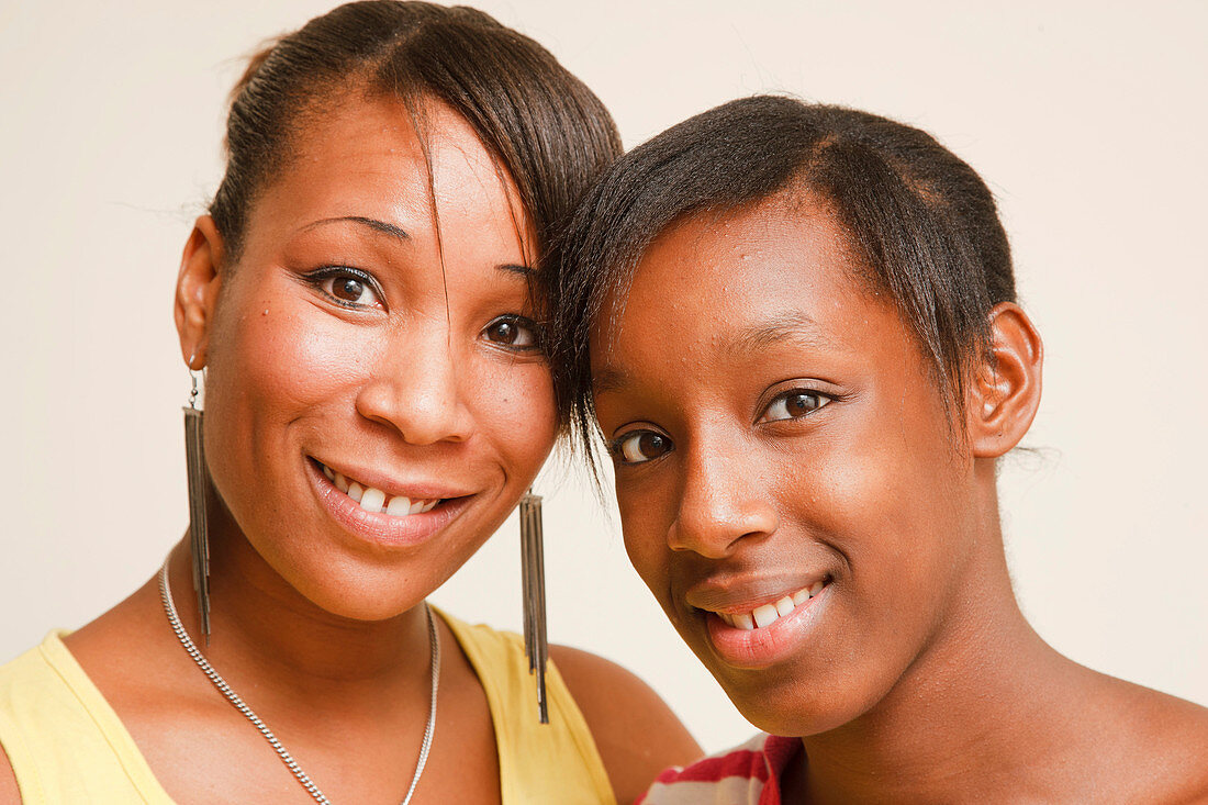 Mother and daughter portrait