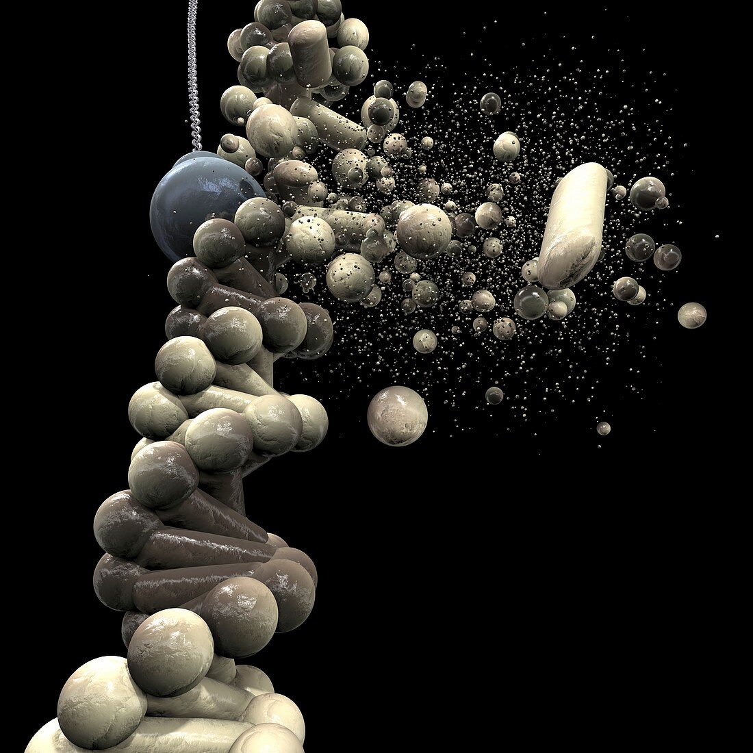 DNA damage,conceptual image