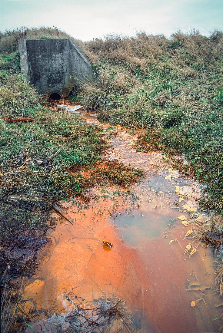 Outflow of toxic effluent.