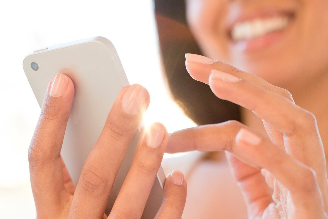 Woman using smartphone