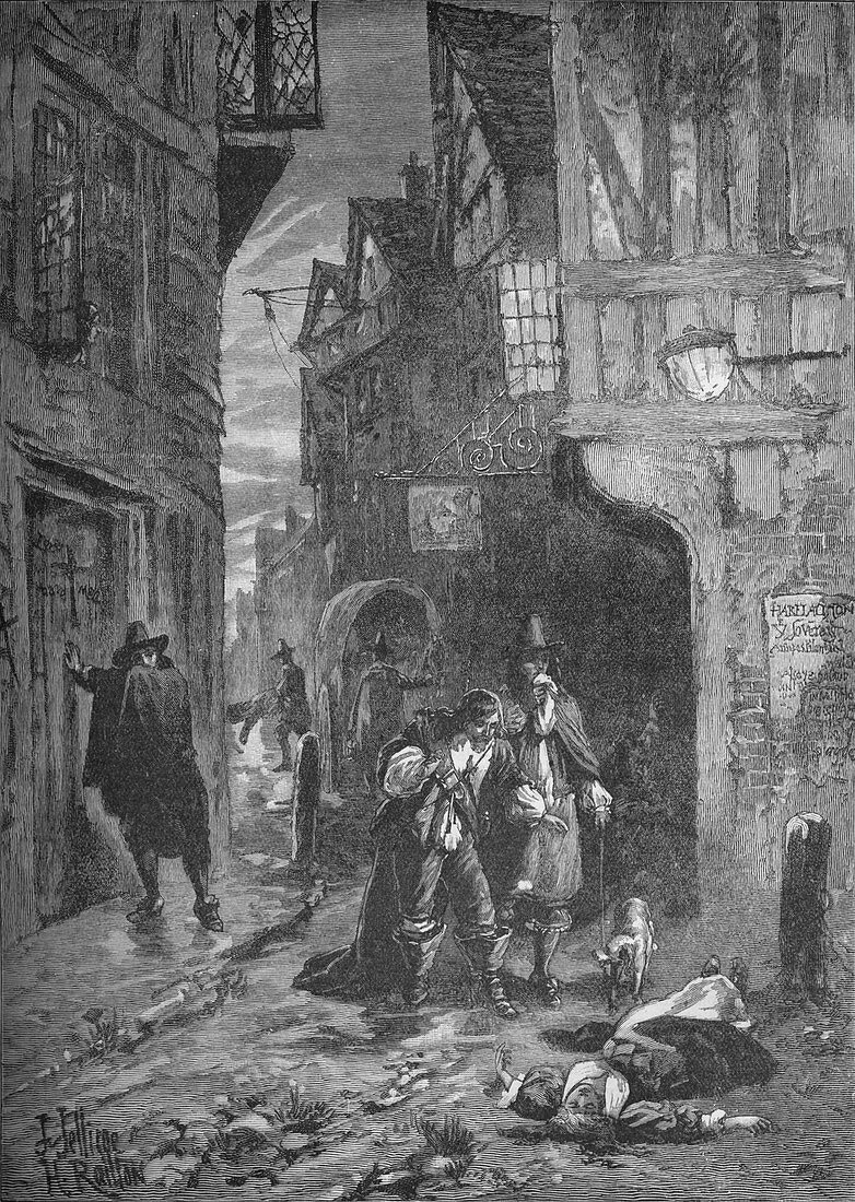 The Great Plague: scenes in the streets of London, 1665-1666