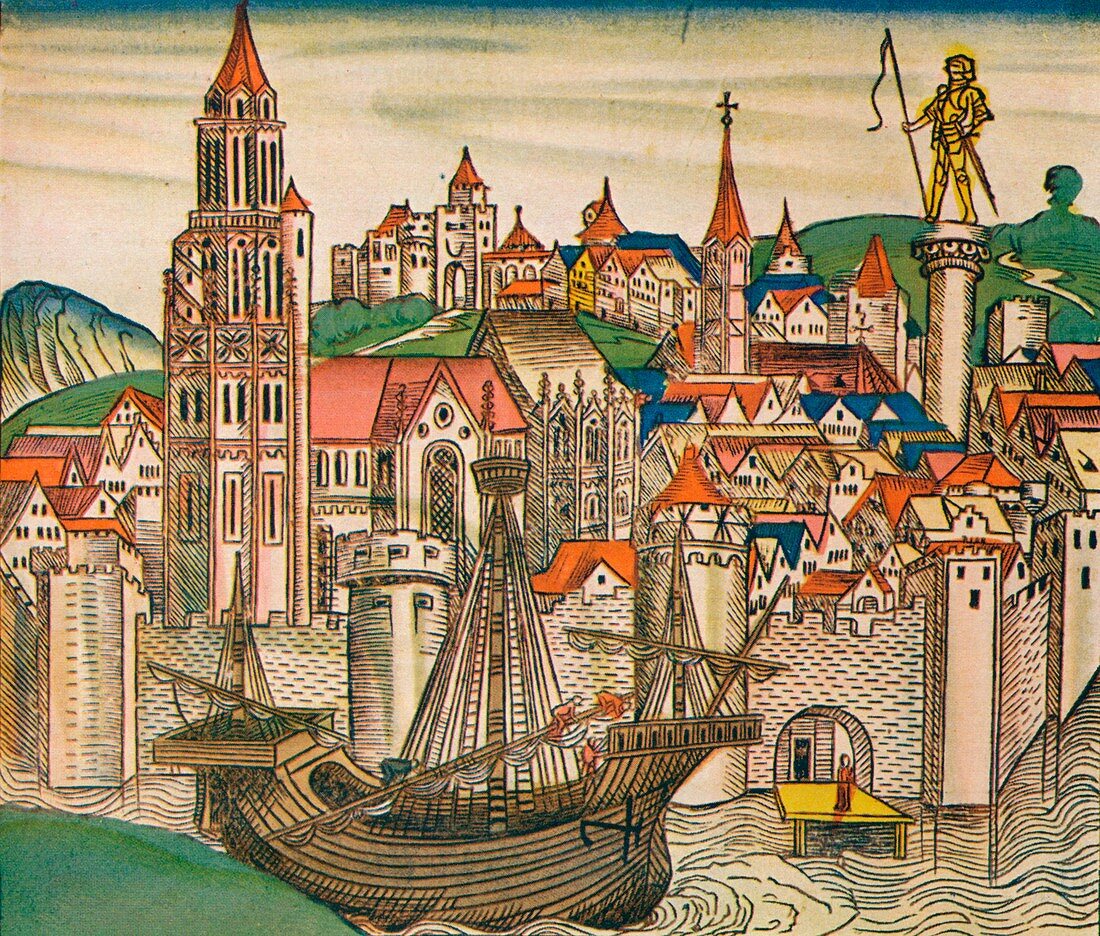 The City of Treviso with a Carrack, 1493