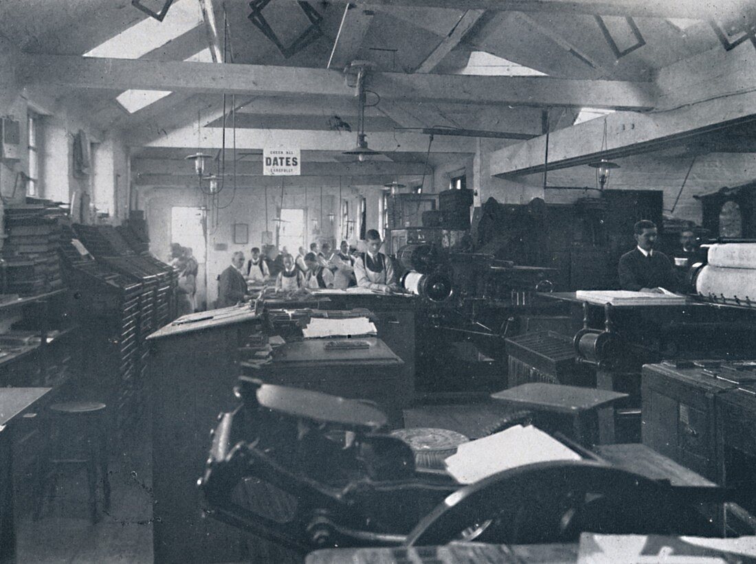 In the Composing Room, 1916