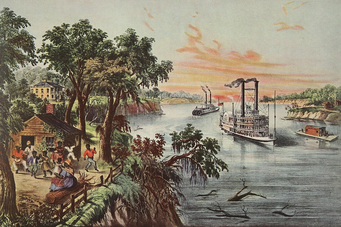 Low Water In The Mississippi, 1868
