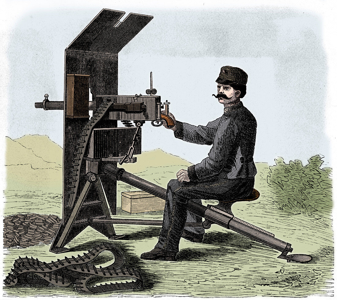 Maxim machine gun, c1895