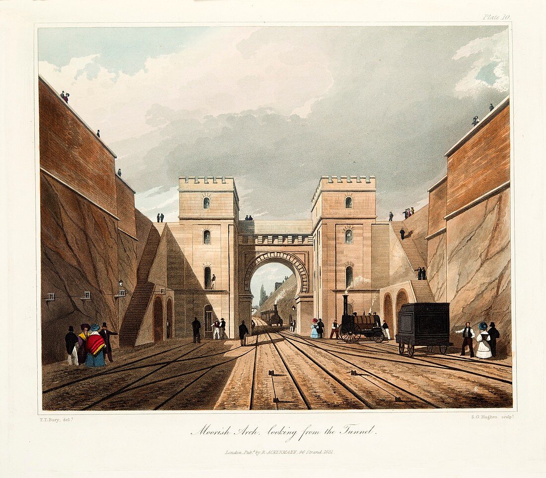 Moorish Arch, looking from the Tunnel, 1831