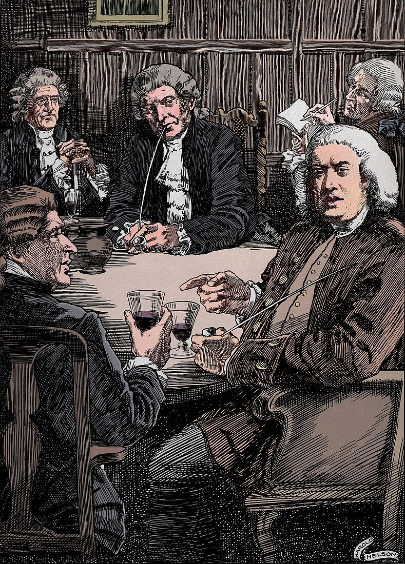 Dr Johnson Discoursing With His Friends, c1900, (1912)