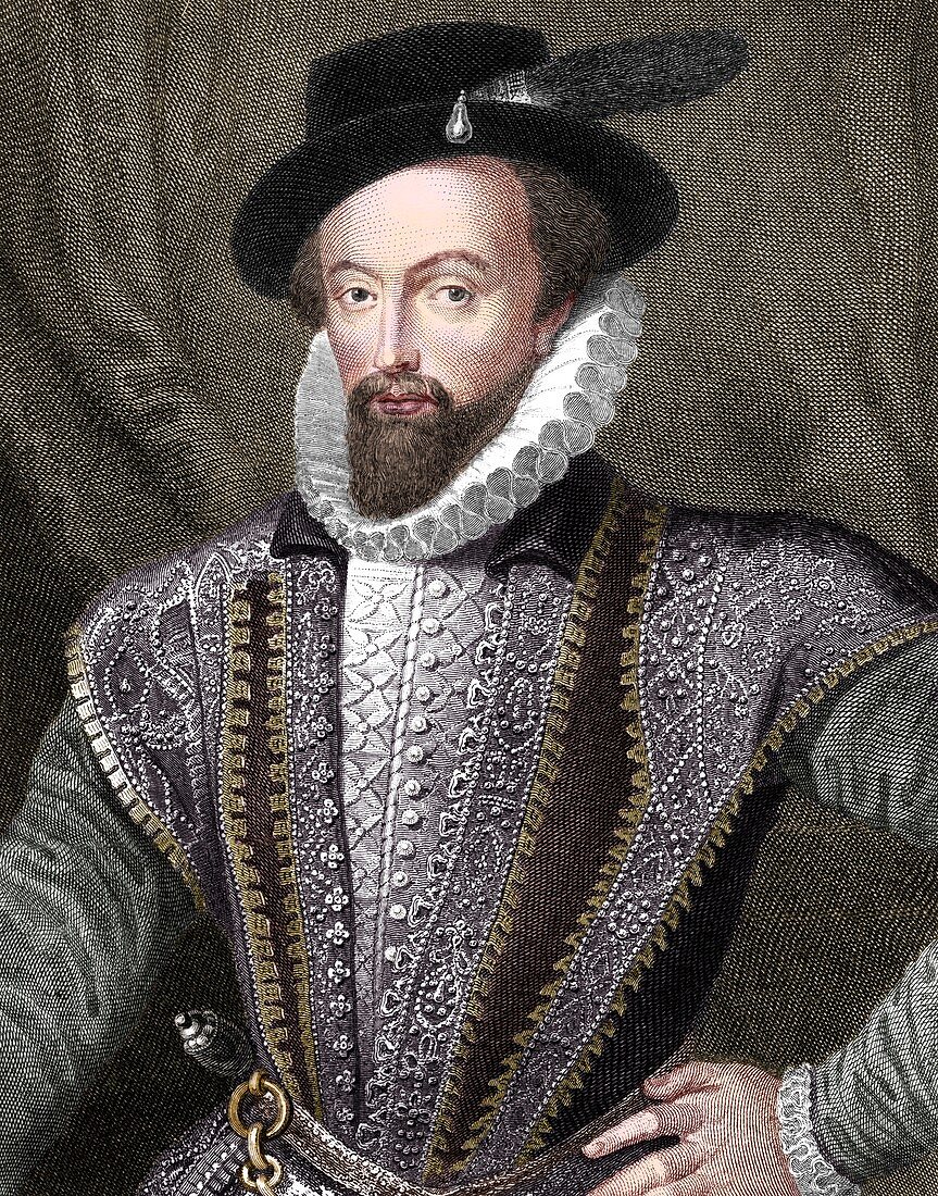 Sir Walter Raleigh, English writer, adventurer and explorer