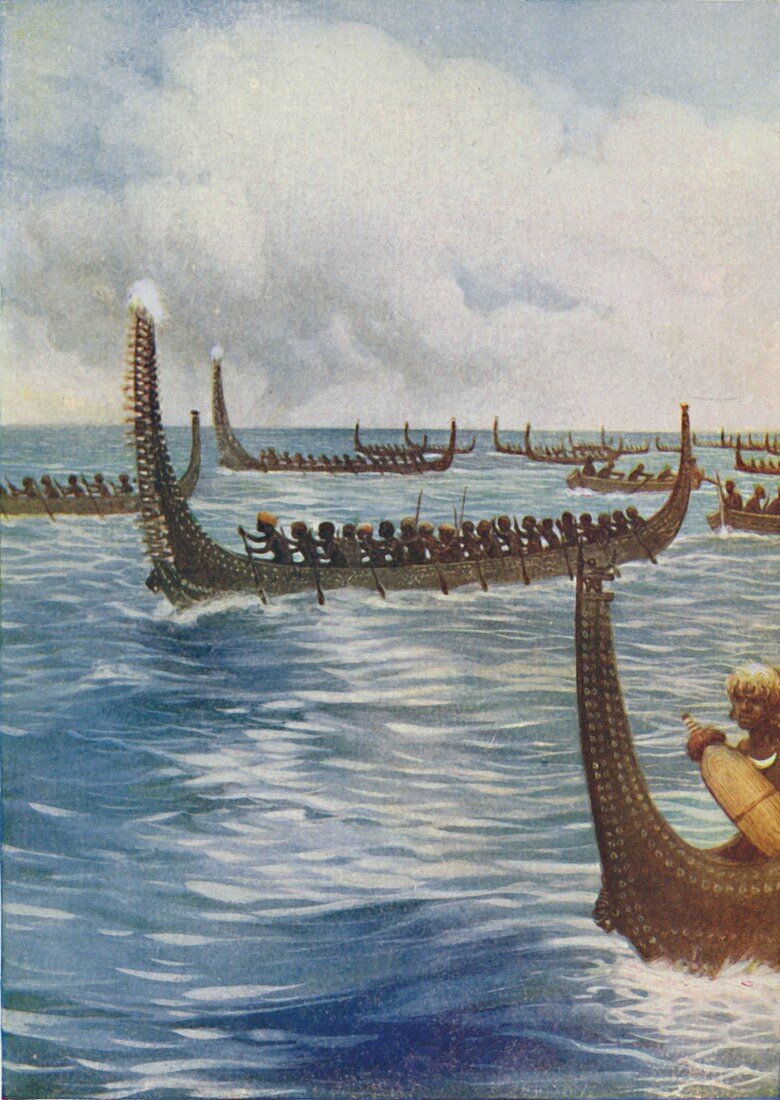 Polynesian War Canoes, 1924