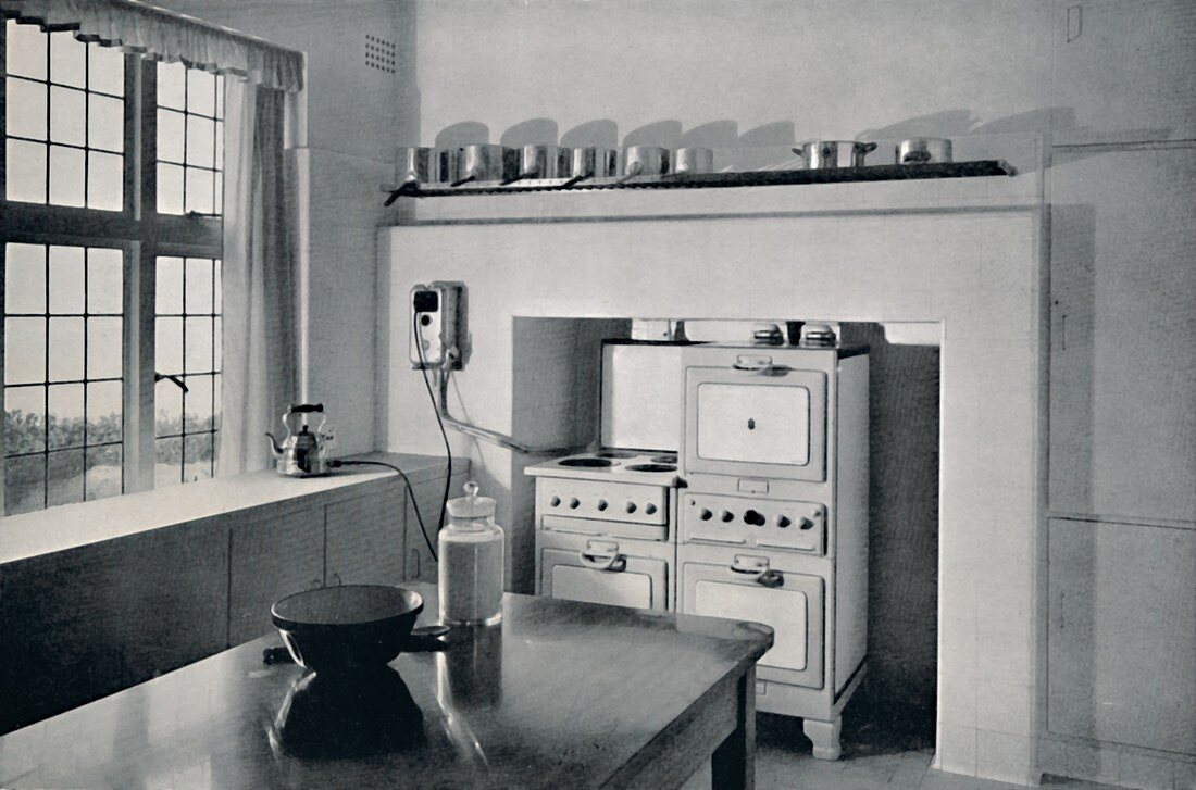 Kitchen designed by RW Symonds, 1938