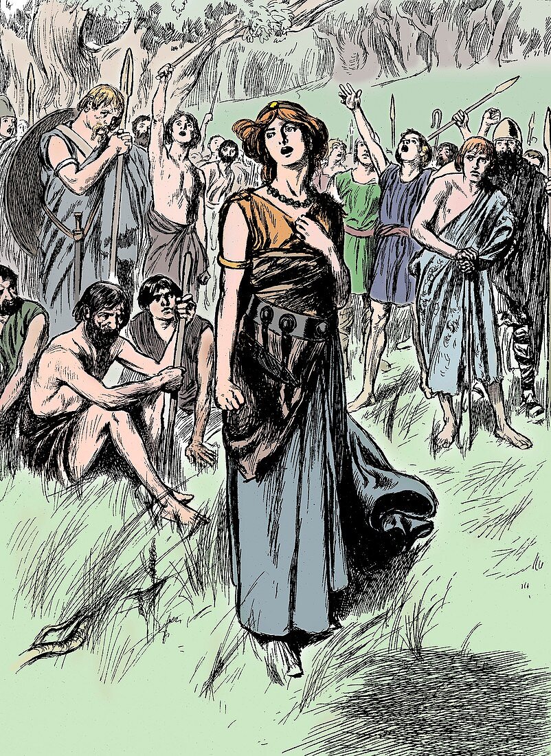 Boudicca rallying her troops