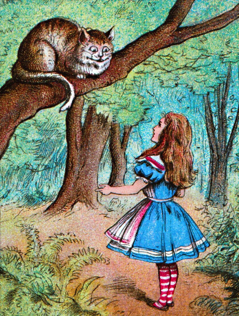 Alice and the Cheshire Cat, c1910
