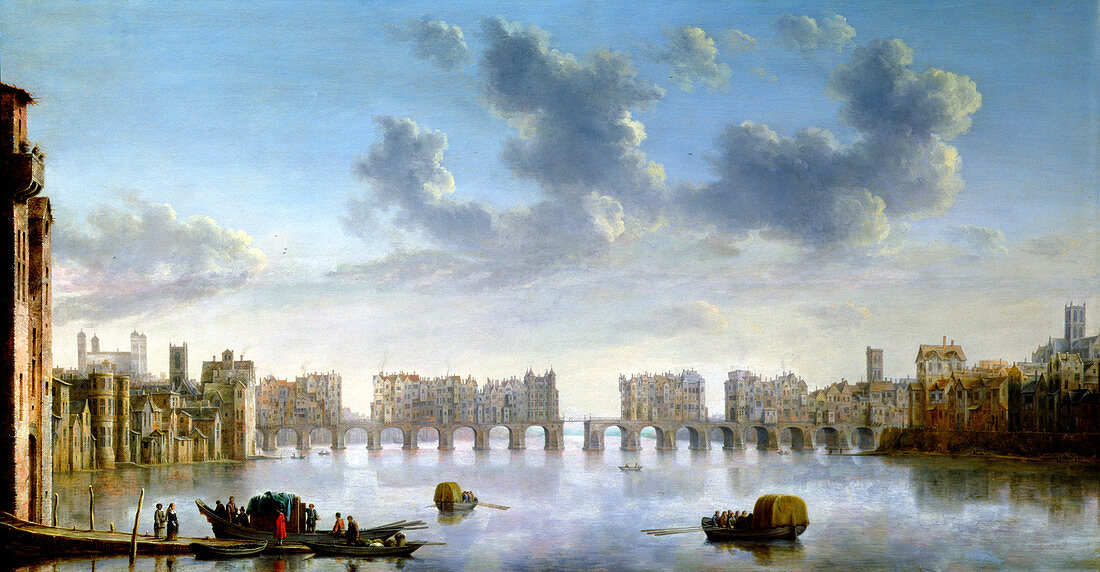Old London Bridge, c1630