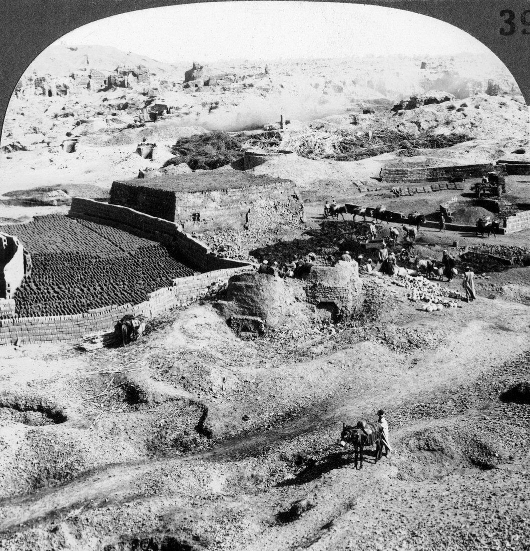 Brickmaking, Egypt, 1905