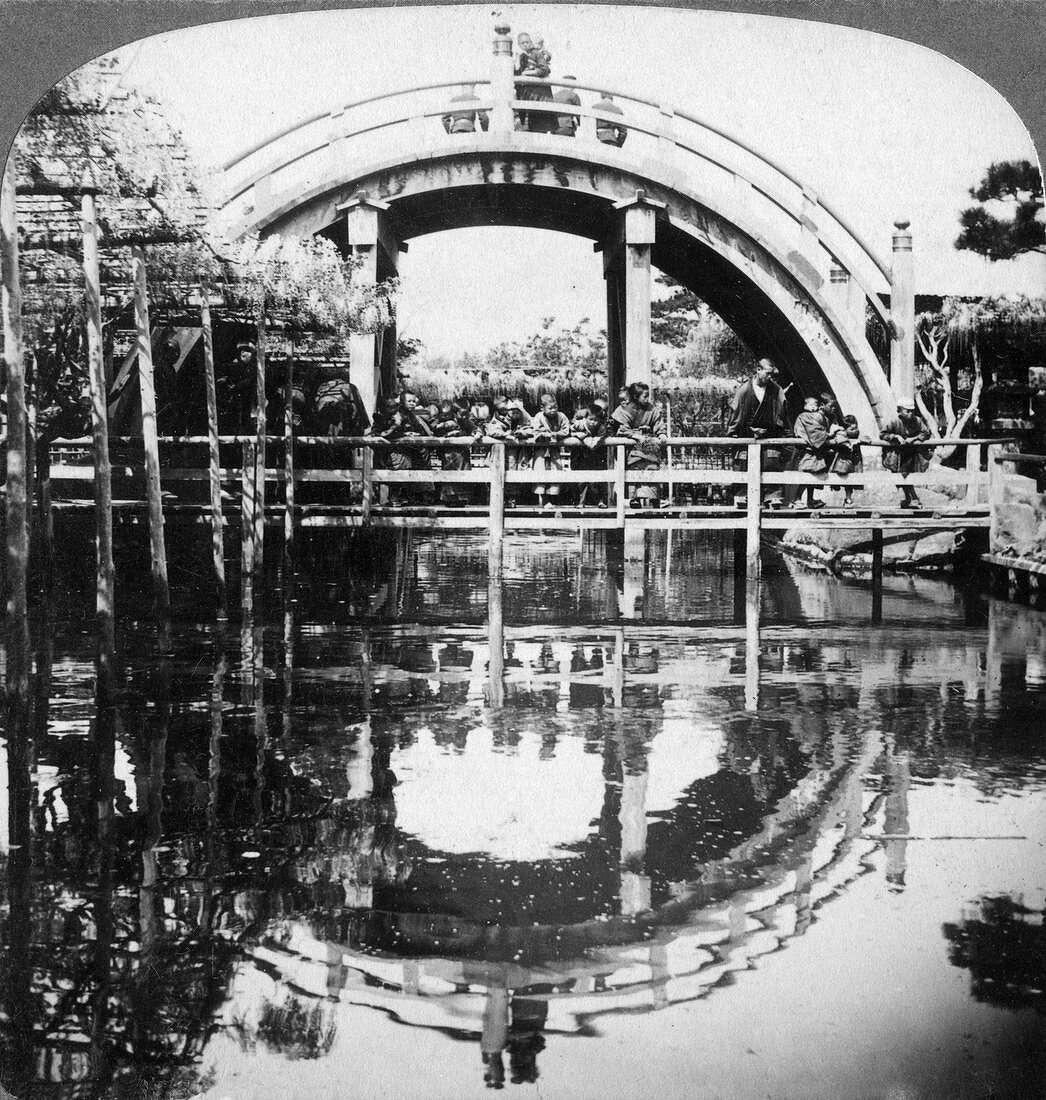 A semi-circular bridge in Japan, 1896