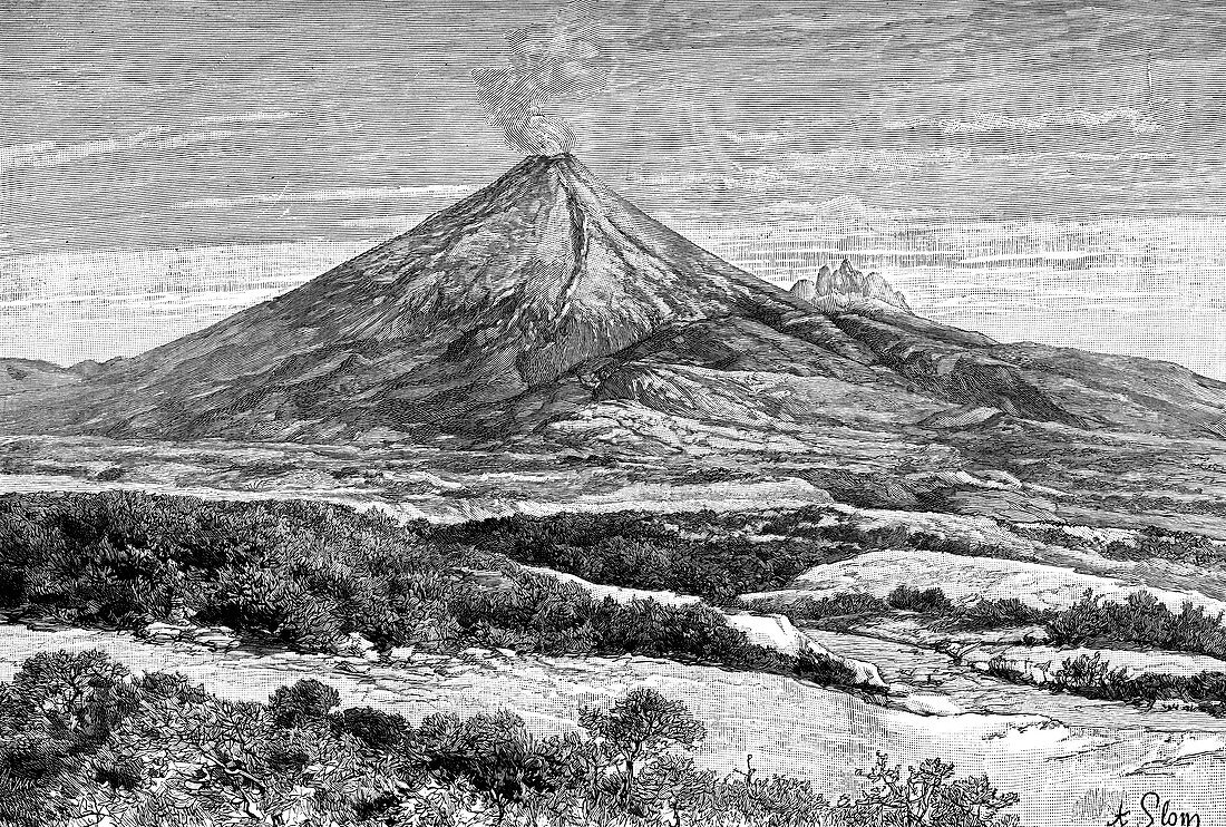 Cotopaxi volcano, Ecuador, 1895