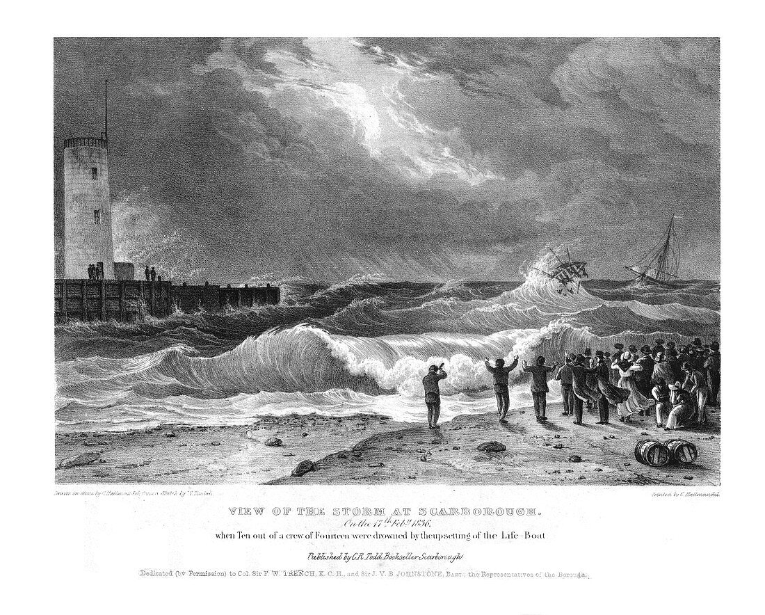 View of the Storm at Scarborough on the 17th February 1836
