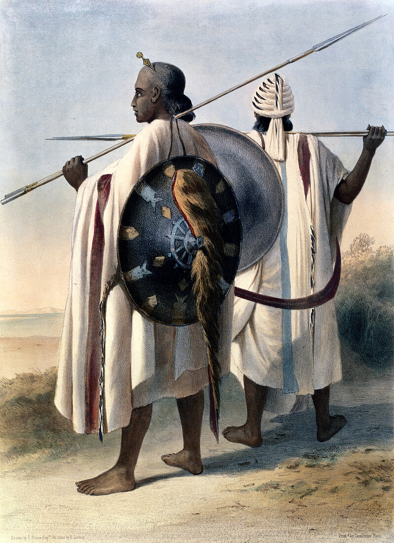 Abyssinian warriors, 1848